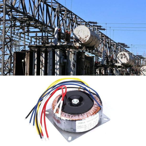 Núcleo Magnético Bobina de Cobre Puro Capa de Frecuencia de Conducción Térmica Transformador de Potencia con CA 28 V X 2 CA 12 V X 2 CA 12 V X 1 para Placa Amplificadora ANGGREK Otros