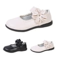 thumbnail image 4 of GiLiling Ballerines Mary Jane à Fleurs pour Filles, Bride Ajustable, Bout Rond Classique, Chaussures d'École, Semelle Souple Antidérapante, Ballerines de Performance pour Élèves et Enfants (Blanc, 10-10,5 Ans), 4 of 4
