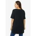 thumbnail image 2 of Woman Within Plus Size Perfect Short-Sleeve Boatneck Tunic, 2 of 6