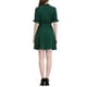 thumbnail image 3 of INSPIRE CHIC Vestido de Camisa de Botones de Color Sólido de Manga Corta para Mujeres M Verde Oscuro, 3 of 6