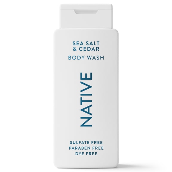 Native Body Wash, Sea Salt & Cedar, Sulfate Free, for Women & Men, 18 fl oz