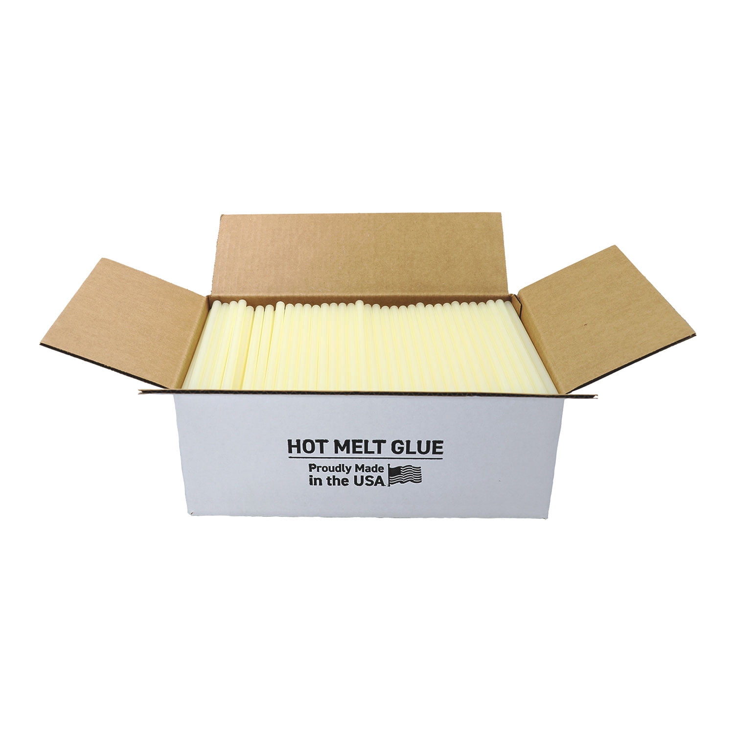 Surebonder Hot Glue Sticks for Packaging, High Temp, Standard Full Size 7/16" x 10" Length, 25 lb. Box, 450 Glue Sticks, Light Amber Color - Made in USA (711R10)