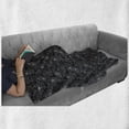 thumbnail image 5 of Floral Soft Flannel Fleece Throw Blanket, Thin Outline Sketch of Lotus Flower Hand Drawn Flora Illustration, Cozy Plush for Indoor and Outdoor Use, 60" x 80", Charcoal Grey Coconut, by Ambesonne, 5 of 5