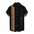 thumbnail image 1 of Camisas Para Hombre Camisa de manga corta con estampado digital 3d de ocio de tendencia de moda de playa de turismo de vacaciones de verano para hombres (Coffee, M), 1 of 2