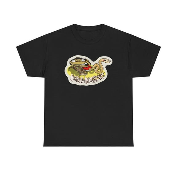Snake Whisperer World Industries 2000s Skateboard Vintage Classic TShirt Print - Black / M
