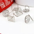 thumbnail image 6 of Masteelf 20 Pcs Place Ring Table Size Clip Table Number Holder Baby 3.4*3.4cm Silver, 6 of 8