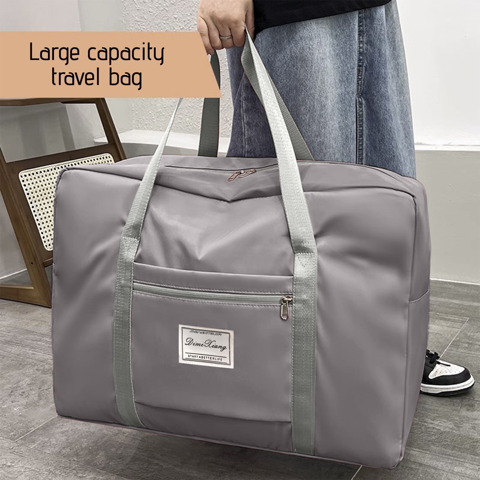 Cadorn Durable Nylon Large Travel Bag Spacious Lightweight with Inner Compartment for Work Beach Camping Hiking and Weekend Getaways