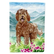 Carolines Treasures CDCO0442CHF Fox Waiting in Flowers Flag Canvas House Size