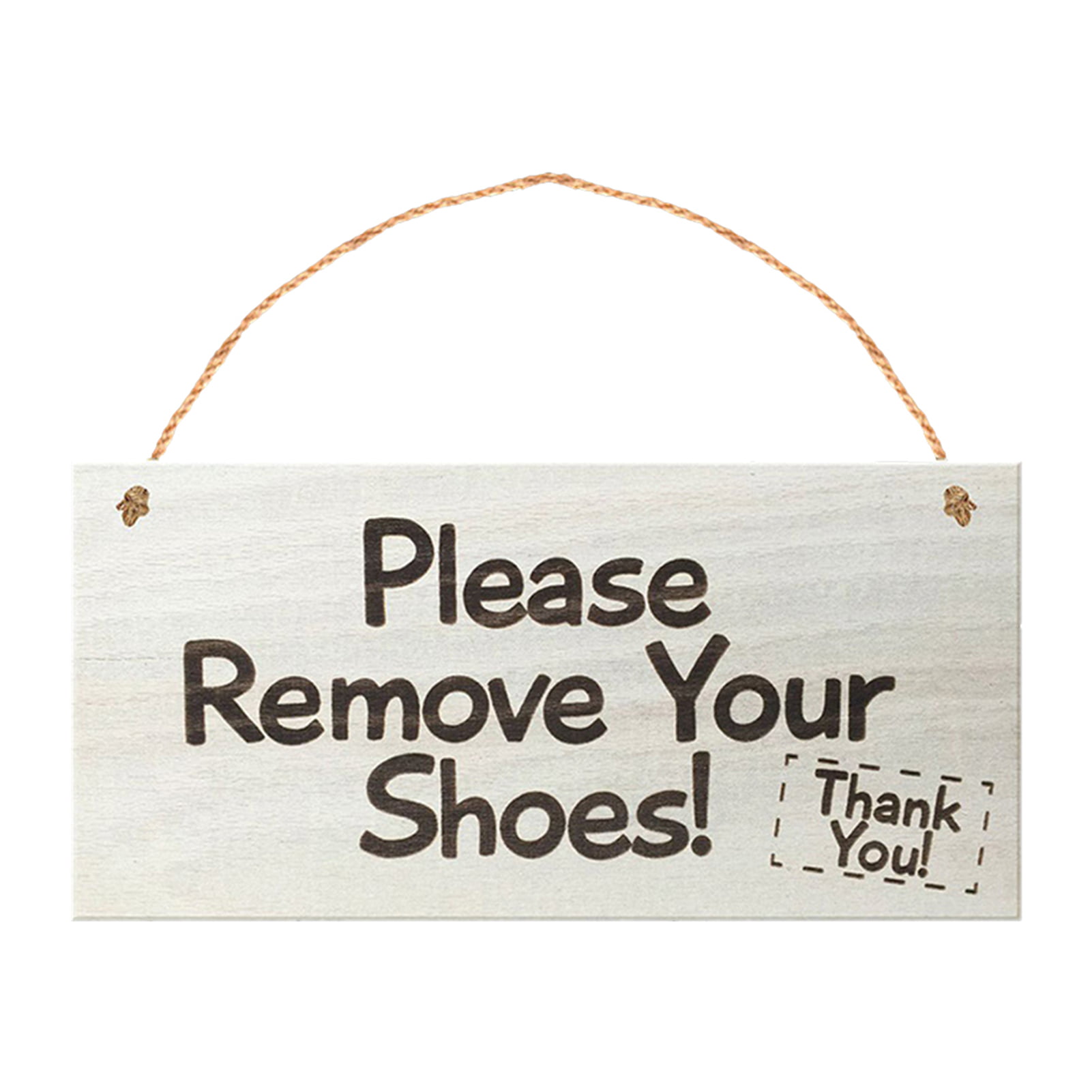 Designer PLEASE REMOVE YOUR SHOES Thank You Sign Red Small 