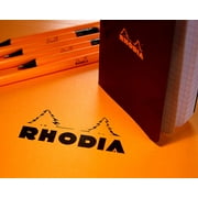 Rhodia Top-Stapled Notepad - Black, Ruled, 4-3/8 x 6-3/8