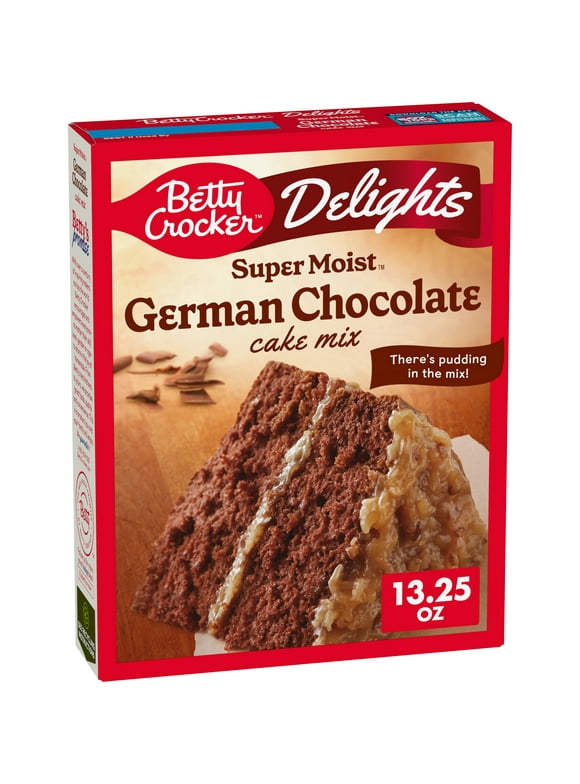 Betty Crocker Delights Super Moist German Chocolate Cake Mix, 13.25 oz.
