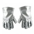 thumbnail image 4 of Guantes de soldadura resistentes al , manoplas de soldador, guantes de trabajo de alta temperatura, de aluminio para jardinería, ollas y hornos., 4 of 8