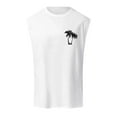 thumbnail image 1 of Men's Summer Coconut Pattern Shoulder Vest - Breathable Comfortable, Polyester Spandex, Work Vacation Daily, 1 of 5