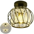 thumbnail image 3 of Lámpara Colgante De Cristal Con Bombilla Lámpara Colgante De Estilo Industrial Retro Buen Efecto De Iluminación Luz De Techo Fácil De Instalar Para La Decoración Del Dormitorio Del Comedor seitruly HA026786-01, 3 of 6