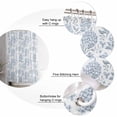 thumbnail image 6 of Shower Curtain Blue Hydrangea Bathroom Curtains with Hooks, Waterproof Fabric Spring Floral Leaf Bath Shower Curtains Set for Bathroom Bathtubs Decor 72x72 Inch, 6 of 8