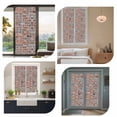 thumbnail image 7 of Window Privacy Film Red Brick Wall Stained Glass Window Film Decorative Sun Block Window Cover Vintage Farmhouse Stone Rocks Geometric Print Window Clings Static Sticker for Bathroom 19.6"x39.3", 7 of 7