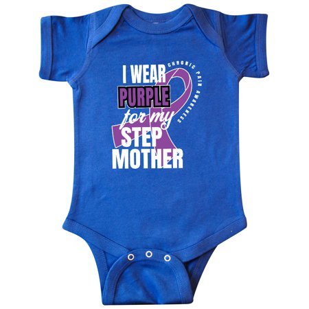 

Inktastic Chronic Pain I Wear Purple For My Step Mother Gift Baby Boy or Baby Girl Bodysuit
