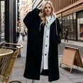 thumbnail image 2 of Women's Long Sleeve Hooded Jacket Cozy Oversized Winter Coat With Trim Details For Cold Weather Comfort, 2 of 6