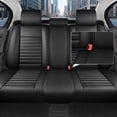 thumbnail image 3 of Full Set for Nissan Pathfinder Car Seat Covers 2011-2026,Waterproof Nappa Leather Car Seat Protector,Anti-Slip and Comfortable Car Seat Cover&Accessories(5 Seats/Black&White), 3 of 7