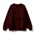 thumbnail image 5 of Fmbrln Womens Crew Neck Side Pocket Sweatshirt Long Sleeve Oversized Loose Casual Tunic Pullover Tops, 5 of 5