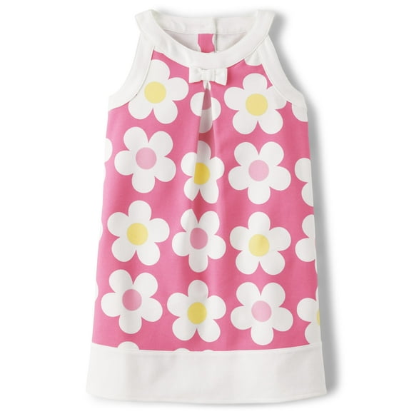 Vestido Gymboree para niños pequeños, sin mangas, flor rosa, talla 12