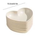 thumbnail image 3 of 10pcs Heart Shaped Dinner Plates Dinnerware Dishes Set 6.1 Inch Food Plate Saucers Tray Fruits Snack Bowls, 3 of 6