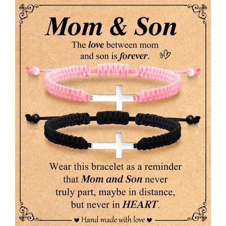 Matching Bracelets for Father/Daughter/Mother/Son Gifts,Adjustable Bracelets Gifts for Fathers Day Mothers Day Christmas Birthday