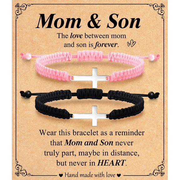 Matching Bracelets for Father/Daughter/Mother/Son Gifts,Adjustable Bracelets Gifts for Fathers Day Mothers Day Christmas Birthday