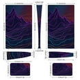 thumbnail image 3 of Skin Sticker for PS5 Slim Standard Disc Digital Edition Console and Controllers Decals for Playstation 5 (Neon Valley Cyber Future,PS5 Disc Edition), 3 of 5
