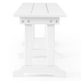 thumbnail image 5 of WestinTrends 65" Outdoor Dining Trestle Bench, All Weather Resistant hdpe Patio Seat, White, 5 of 9