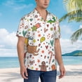 thumbnail image 3 of Sikiie Winter Christmas And New Year Deer Print Men's Hawaiian Shirt, Summer Beach Button Pocket Short Sleeve T-Shirt,3X-Large, 3 of 7