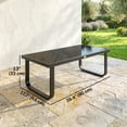 thumbnail image 3 of Outsunny Outdoor Patio Coffee Table, Rectangle Metal Side Table, 3 of 10