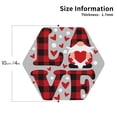 thumbnail image 2 of Yiaed Buffalo Plaid Love And Gnome Print Leather Coasters for Drinks - Cup Coasters Coffee Table Kitchen Table Bar, Home & Office Gifts Handmade Drink Coasters-Hexagon, 2 of 6