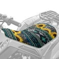 thumbnail image 2 of Renewold Waterproof ATV Seat Cover 25.2x10 Inch, Anti-slip Four Wheeler Seat Cover ATV Accessories Universal Fit for Honda/Yamaha/Polaris/Kawasaki, Southwest American Tribal Sunflower Teal, 2 of 7