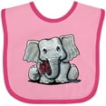thumbnail image 3 of Inktastic Kiniart Elephant Boys or Girls Baby Bib, 3 of 4