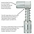 thumbnail image 5 of LNL120 90 degree Grease Coupler Adapter w/Sleeve Spaces Snaps, 5 of 5