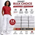 thumbnail image 2 of BILLIONHATS 24 Pack of Wholesale Womens Jogger Sweatpants, Bulk Comfy Fleece-Lined Joggers with Ribbed Cuffs for Charities & Homeless Shelter Donations, Color White, Size X-Large, 2 of 7
