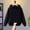Black, variant on Kids Long Sleeve Hoodies Athletic Casual Hooded Plain Oversized Hoodie Cute Cotton Hoodie Fall Sweatshirt Classic Pullover Hoodies Active Sweatshirt Crewneck Sweatshirt Size 100