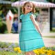thumbnail image 5 of Fotbe Turquoise Wooden Vestido de Dormir para Niñas de 3 a 10 Años, Mangas Cortas, Estilo Princesa, Pijama Camisón con Mangas Voladas-Medium, 5 of 6