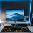 thumbnail image 6 of Large Gaming Mouse Pad for Desk,Golden Lines Technology Texture Desk Mat,Golden Technology Desk Pad,Extended Big Computer Keyboard Mouse Pad with Non-Slip Base and Stitched Edge,35.4"x15.7", 6 of 6