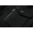 thumbnail image 6 of Men's Single-Breasted Winter Coat - Detachable Notch Lapel Windbreaker for Business & Casual, 6 of 7