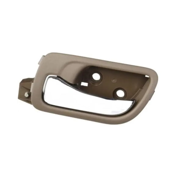 KarParts360 For Honda Accord 2003 04 05 06 2007 Interior Door Handle Front, Driver Side | Brown Housing | Plastic | Chrome Lever | Lockable | Rectangle | 1.9 Inches Thickness | For 72160SDAA01ZB