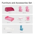 thumbnail image 5 of Doll House Dream House for Girls - DIY Pink Dollhouse, Furniture, Pretend Play House with Accessories, Ideal Birthday Toy for Girls, 5 of 6