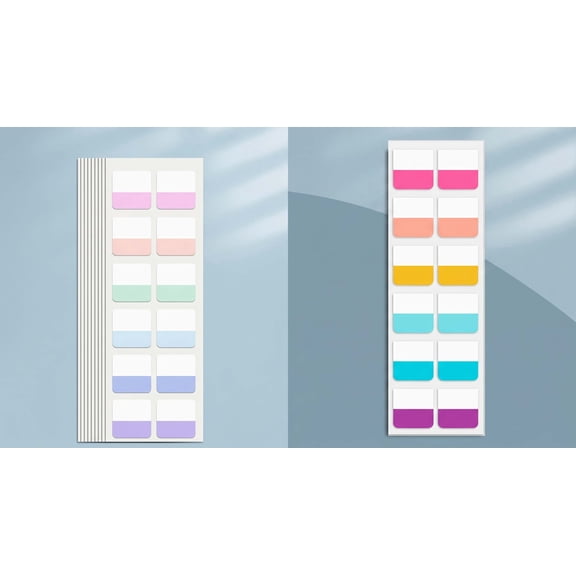 720 Pcs 1 Inch Colorful Sticky Index Tabs, 12 Colors Repositionable Page Labels for Notebooks Files
