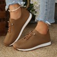 thumbnail image 2 of Willtoo Women’s Orthopedic Dress Shoes Knit Mesh Lace Up Walking Sneakers with Arch Support, Lightweight Breathable Low Top Casual Shoes, Fashion Comfort Daily Footwear, 2 of 6