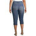 thumbnail image 2 of A3 Denim Women's Plus Size Constructed Waist Capris, 2 of 6