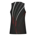 thumbnail image 4 of Wavsuf Men's Print Tank Top Casual Sleeveless Sports Crew Neck Black T-shirt Tank Size 4XL, 4 of 4