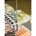 thumbnail image 2 of Outdoor Tablecloth with Umbrella Hole for Patio/Picnic/Party/Camping, Yellow Lemons Waterproof Table Cloth Square Cover Washable, Summer Botanical Fruit Buffalo Lattice (60"x 60"), 2 of 9