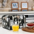 thumbnail image 5 of KLL Colors Cats Print 4 Slice Toaster Dust Covers Kitchen Small Appliance Cover with 2 Pockets,Can hold Jam Spreader Knife & Toaster Tongs (12.4 x 10.6 x 8.2), 5 of 6