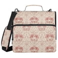 thumbnail image 2 of Zipper Binder Lightpink Flower 1.5 Inch Binder Folder Bag with Shoulder Strap and Handle, 2 of 8